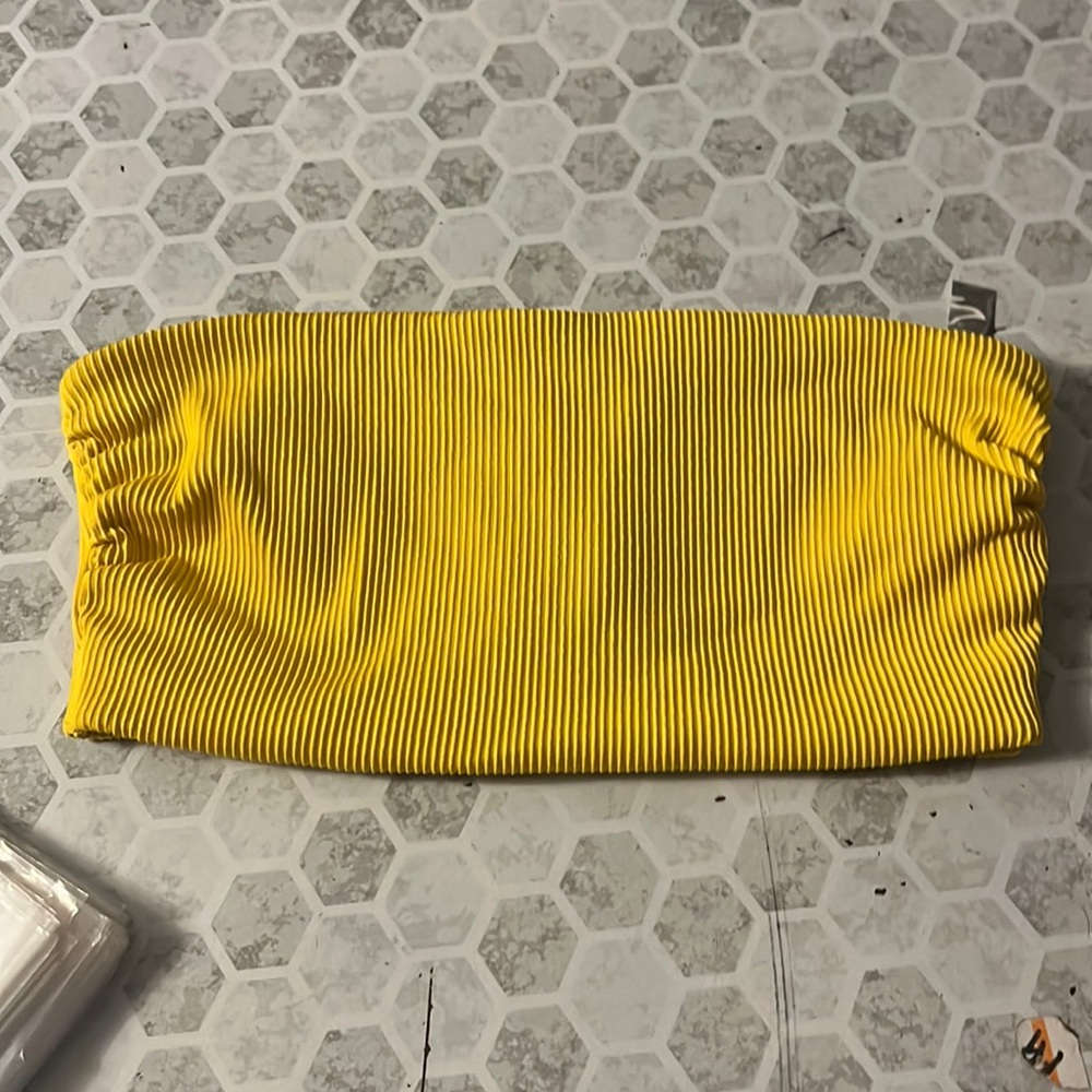 Old Navy Small Bandeau Style Strapless Yellow Swimsuit Bikini Top